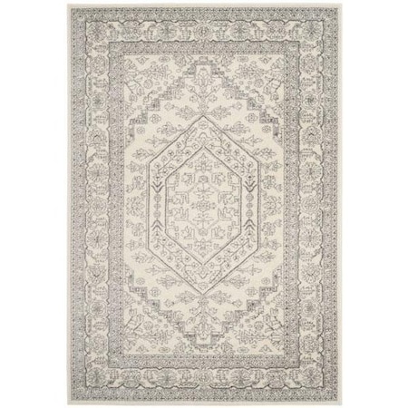 Safavieh 6 x 6 ft. Square Casual Adirondack- Ivory and Silver Power Loomed Rug ADR108B-6SQ